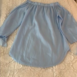 NEW- off the shoulder top with tie sleeves